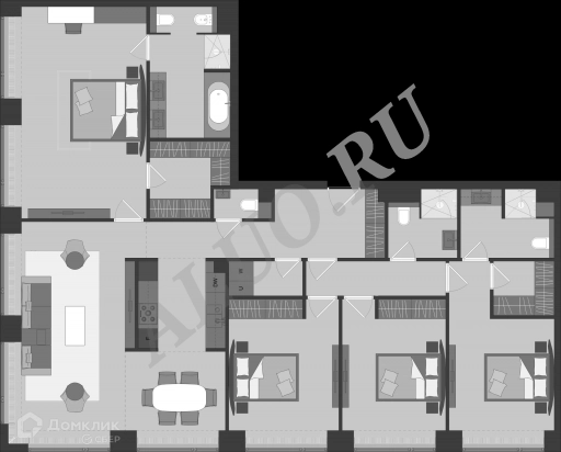 5-к квартира, 154 м²