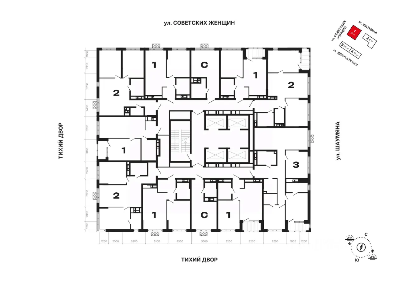 Студия Свердловская область, Екатеринбург ул. Советских Женщин (21.71 м²)