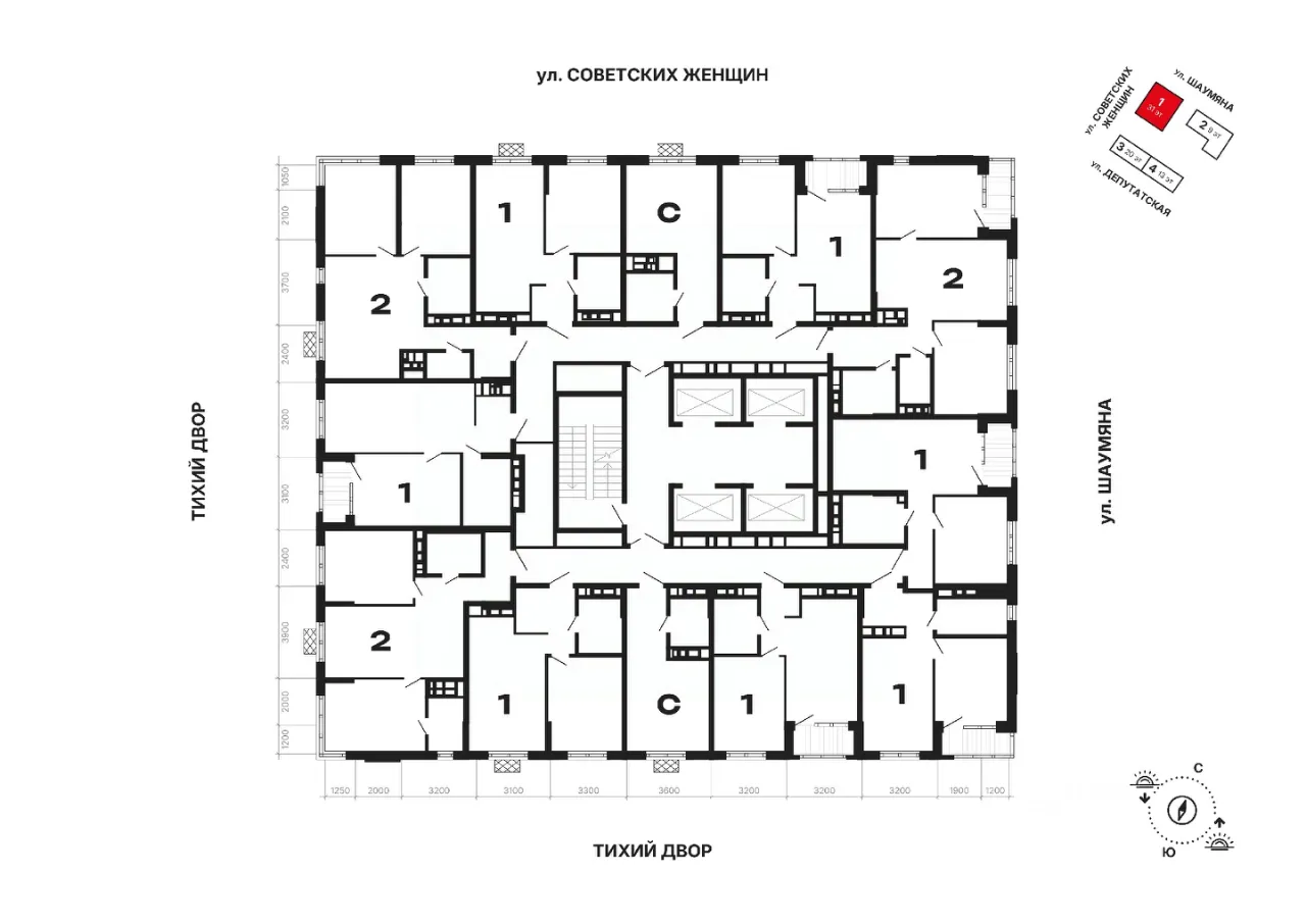 Студия Свердловская область, Екатеринбург ул. Советских Женщин (21.71 м²)