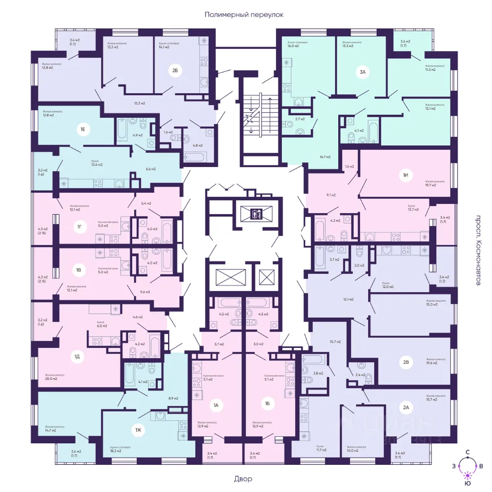 1-к кв. Свердловская область, Екатеринбург просп. Космонавтов, 7В (50.1 м²)