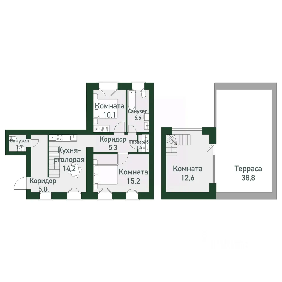 3-к кв. Свердловская область, Екатеринбург ул. Амундсена, 167 (76.1 м²)