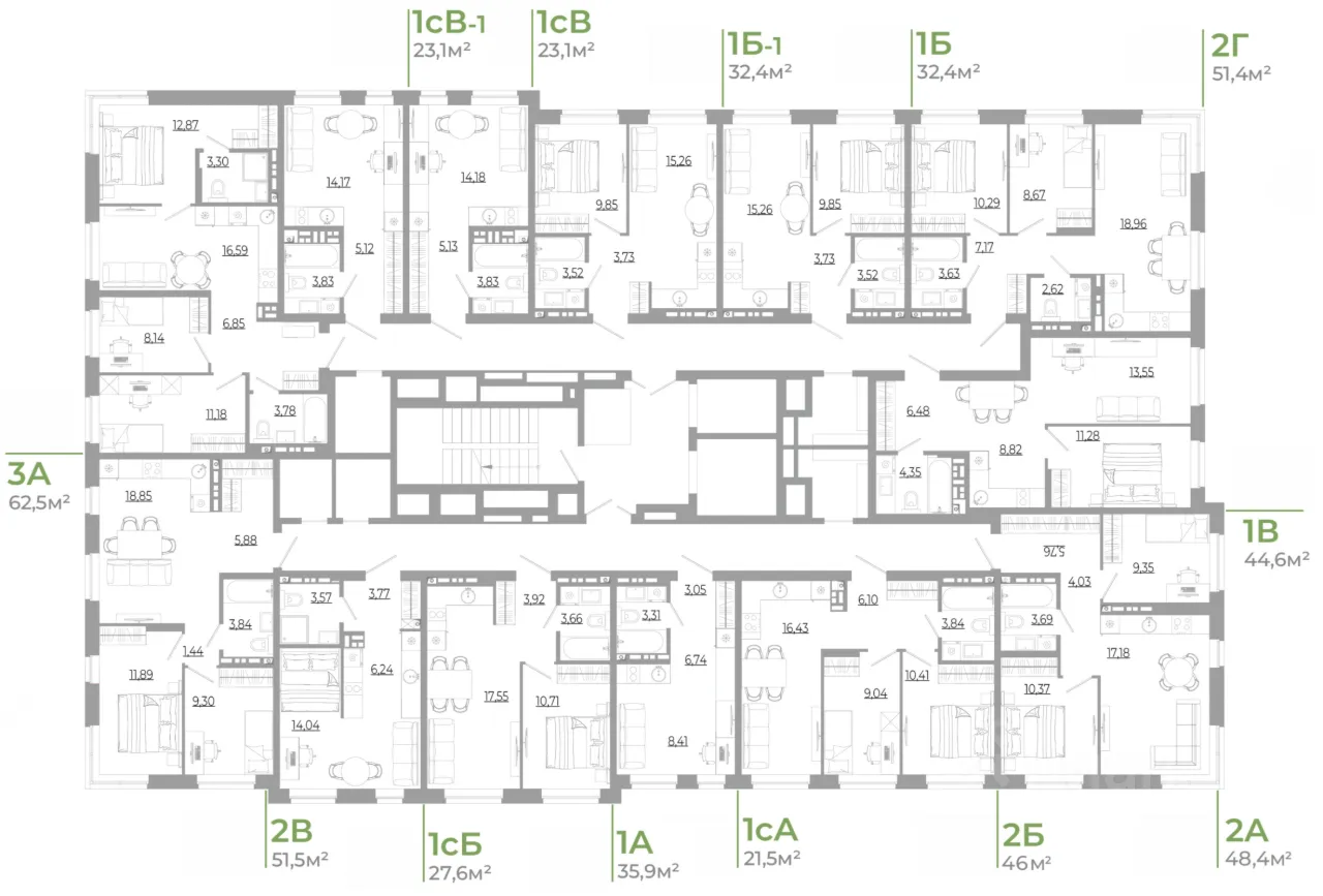 2-к кв. Свердловская область, Екатеринбург ул. Амундсена, 144/3 (51.35 м²)