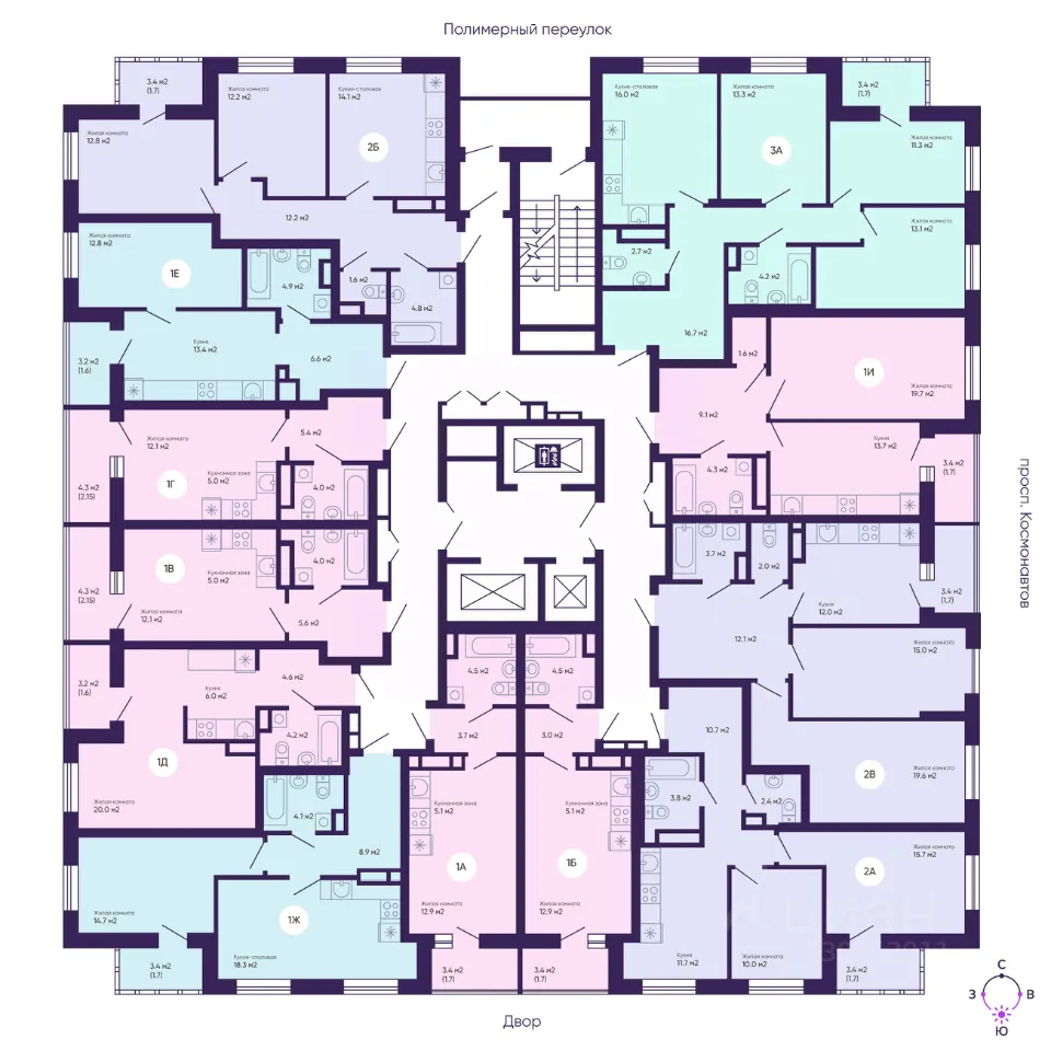 1-к кв. Свердловская область, Екатеринбург просп. Космонавтов, 7В (50.1 м²)