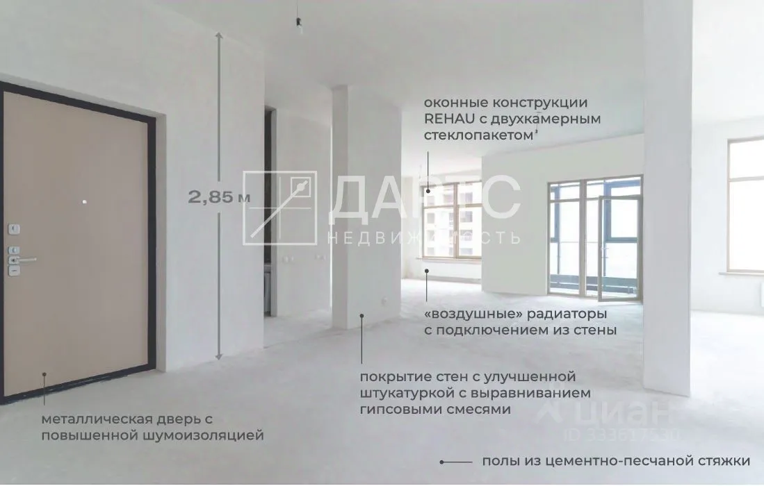 3-к кв. Свердловская область, Екатеринбург Никольский жилой комплекс (129.5 м²)