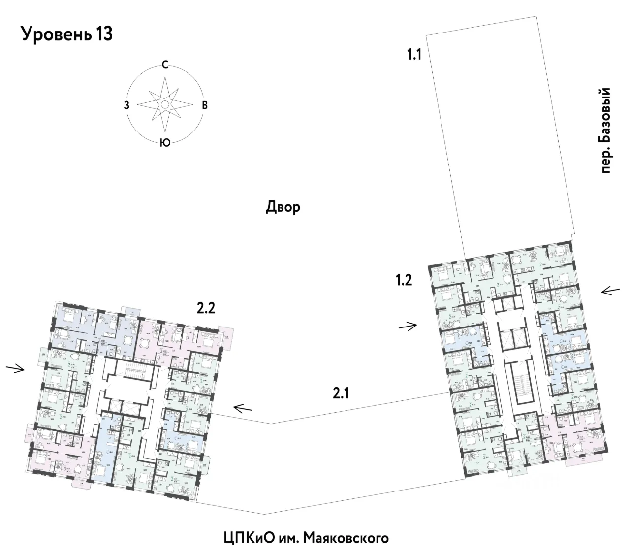2-к кв. Свердловская область, Екатеринбург пер. Базовый, 10 (52.27 м²)
