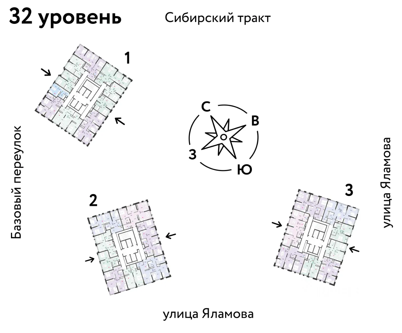 2-к кв. Свердловская область, Екатеринбург тракт Сибирский, 24Д (42.3 м²)