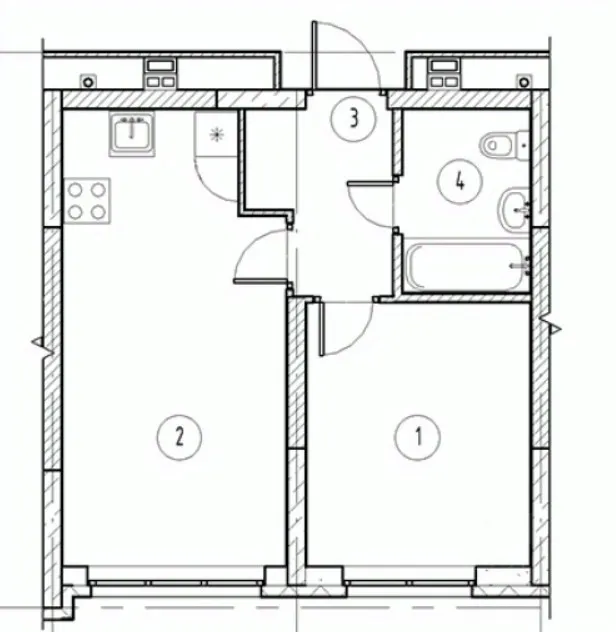 1-к кв. Свердловская область, Екатеринбург бул. Золотистый, 13 (37.2 м²)