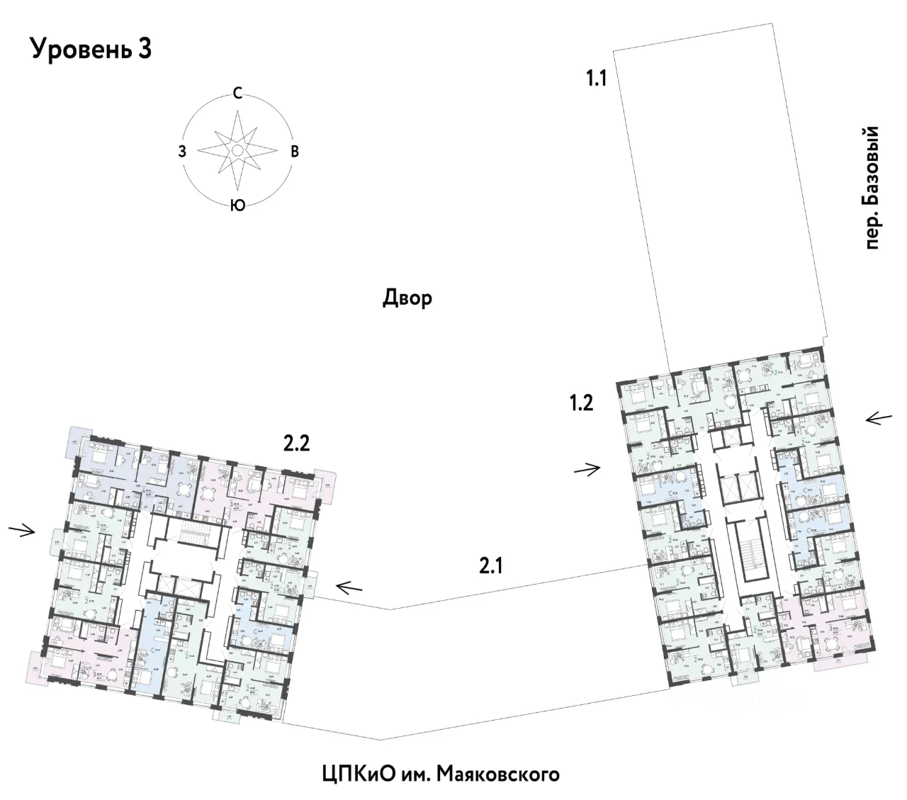 2-к кв. Свердловская область, Екатеринбург пер. Базовый, 10 (43.44 м²)