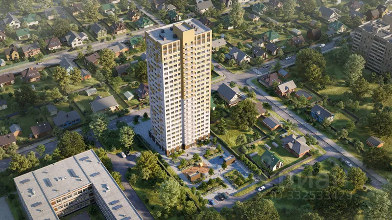 1-к кв. Свердловская область, Екатеринбург Вторчермет жилрайон, ул. Ляпустина, 35 (29.94 м²)