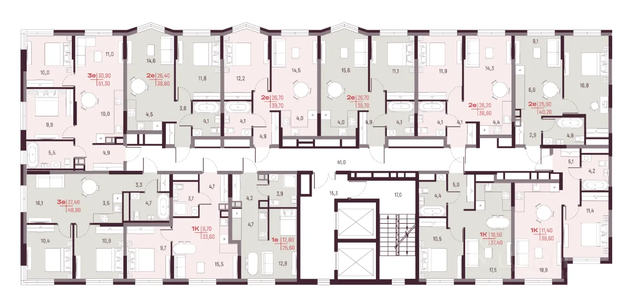 1-к кв. Свердловская область, Екатеринбург ул. Академика Ландау, 13 (39.6 м²)