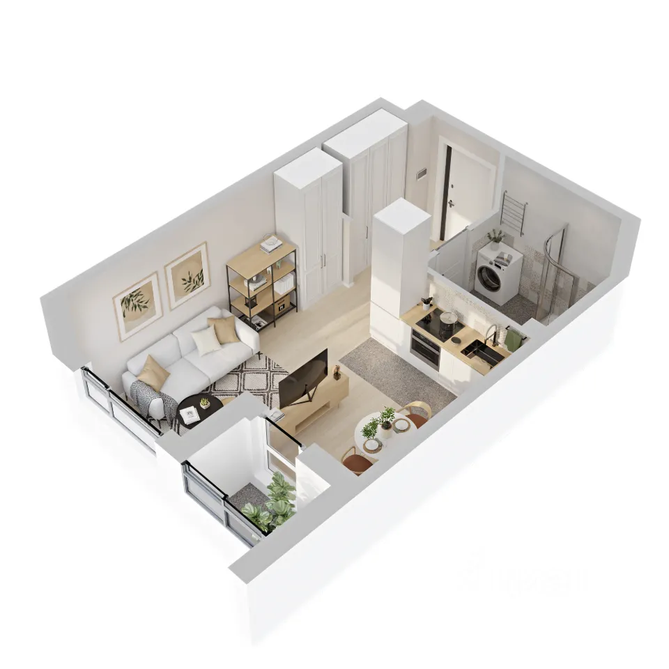 Студия Свердловская область, Екатеринбург ул. Рябинина, 42 (25.75 м²)