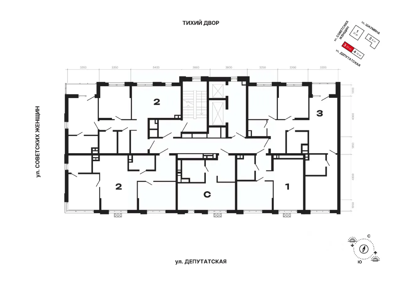 Студия Свердловская область, Екатеринбург ул. Советских Женщин (30.68 м²)