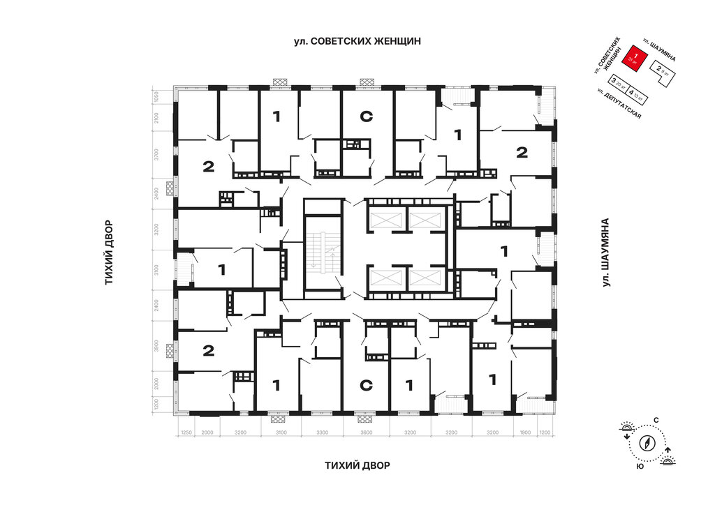 1-комнатная квартира: Екатеринбург, улица Советских Женщин (44.1 м²)