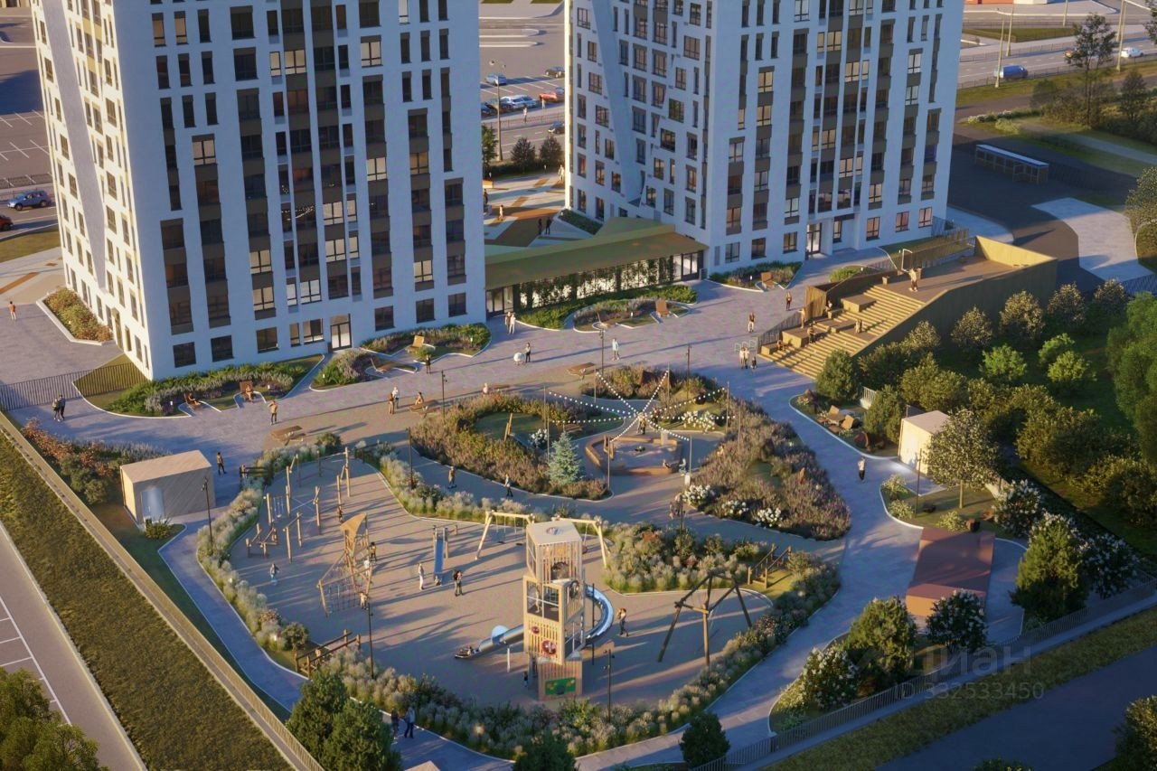 Студия Свердловская область, Екатеринбург ул. Репина, 24 (44.9 м²)