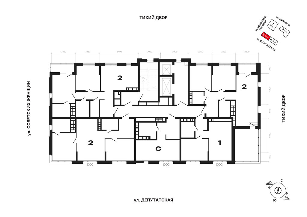 1-комнатная квартира: Екатеринбург, Депутатская улица (30.36 м²)