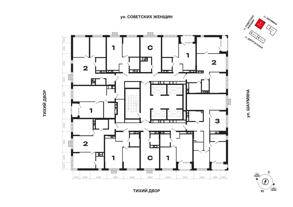 1-комнатная квартира: Екатеринбург, улица Советских Женщин (44.11 м²)