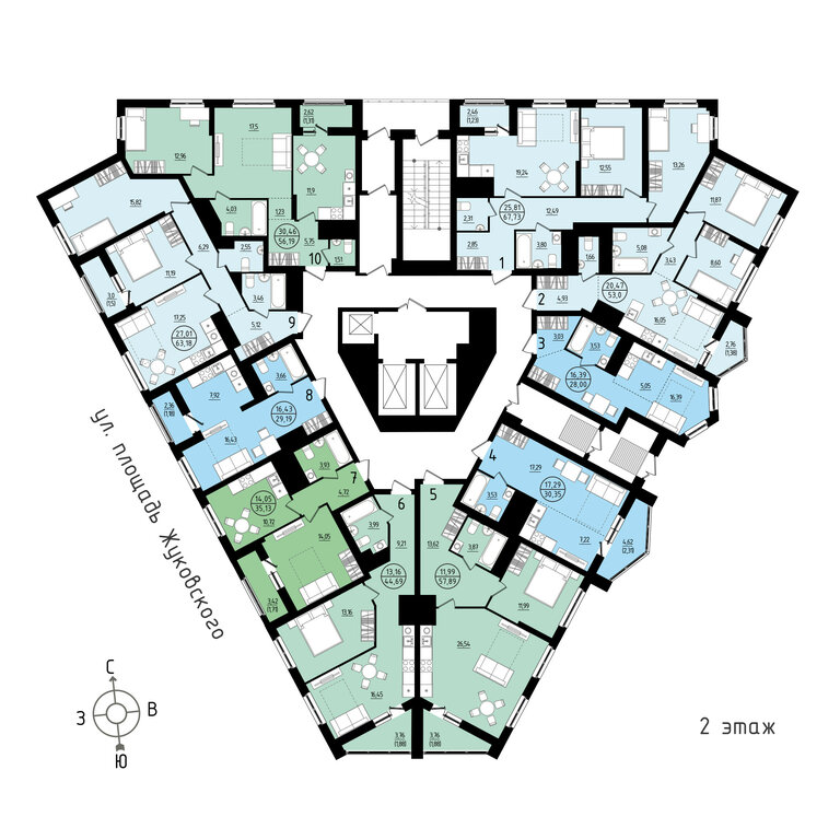Квартира-студия: Екатеринбург, площадь Жуковского, 8 (28 м²)