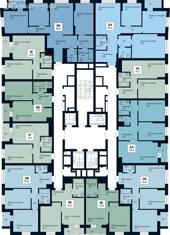 1-комнатная квартира: Екатеринбург, Авиационная улица (41.2 м²)