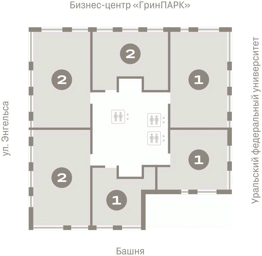 Свободной планировки кв. Свердловская область, Екатеринбург ул. Гоголя, 21 (108.18 м²)