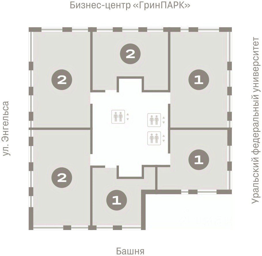 Свободной планировки кв. Свердловская область, Екатеринбург ул. Гоголя, 21 (108.3 м²)