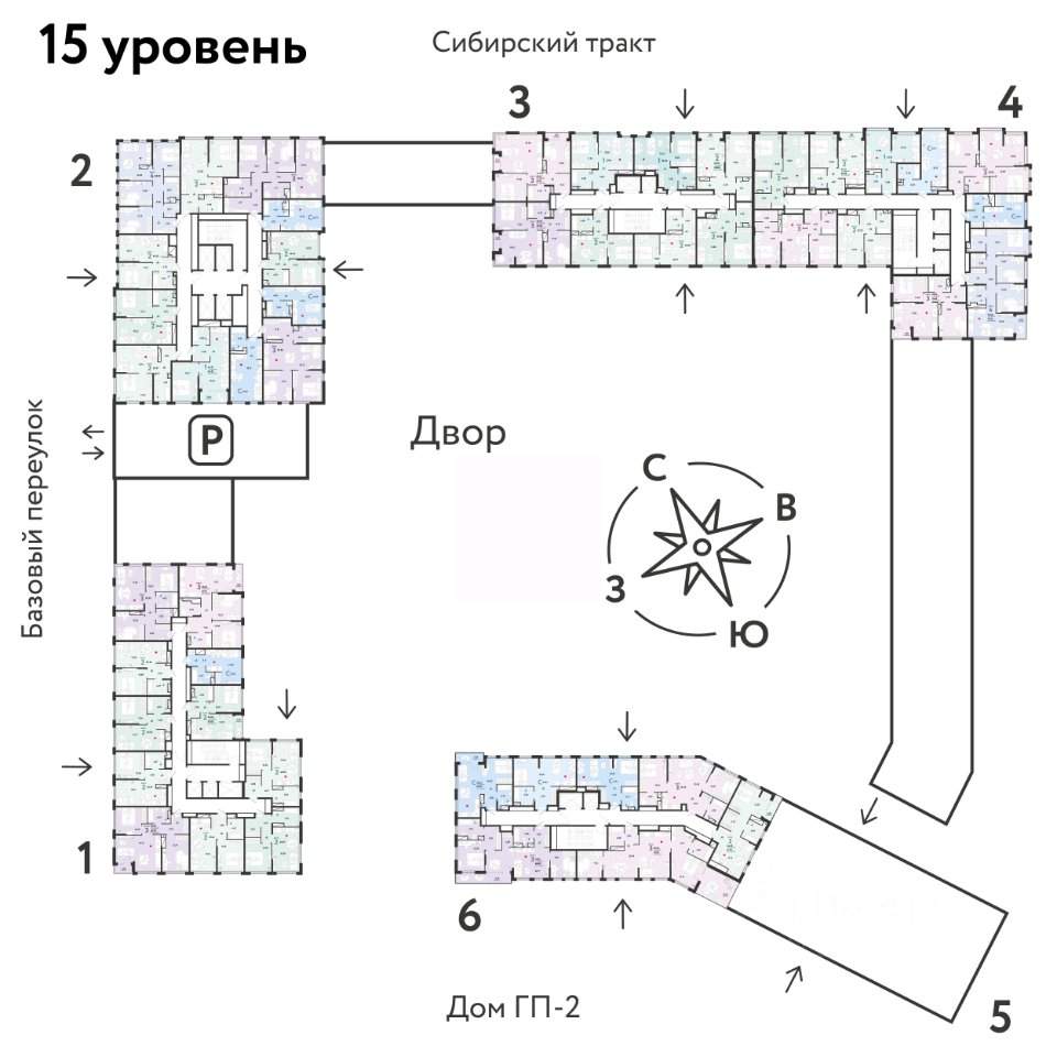 3-к кв. Свердловская область, Екатеринбург тракт Сибирский, 24А (56.5 м²)