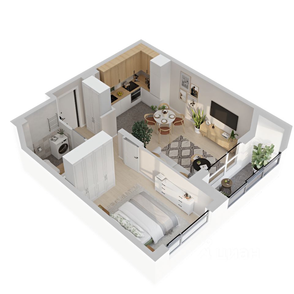 1-к кв. Свердловская область, Екатеринбург ул. Рябинина, 42 (41.77 м²)