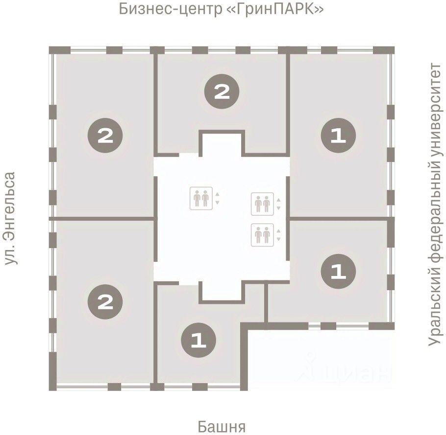 2-к кв. Свердловская область, Екатеринбург ул. Гоголя, 21 (79.2 м²)