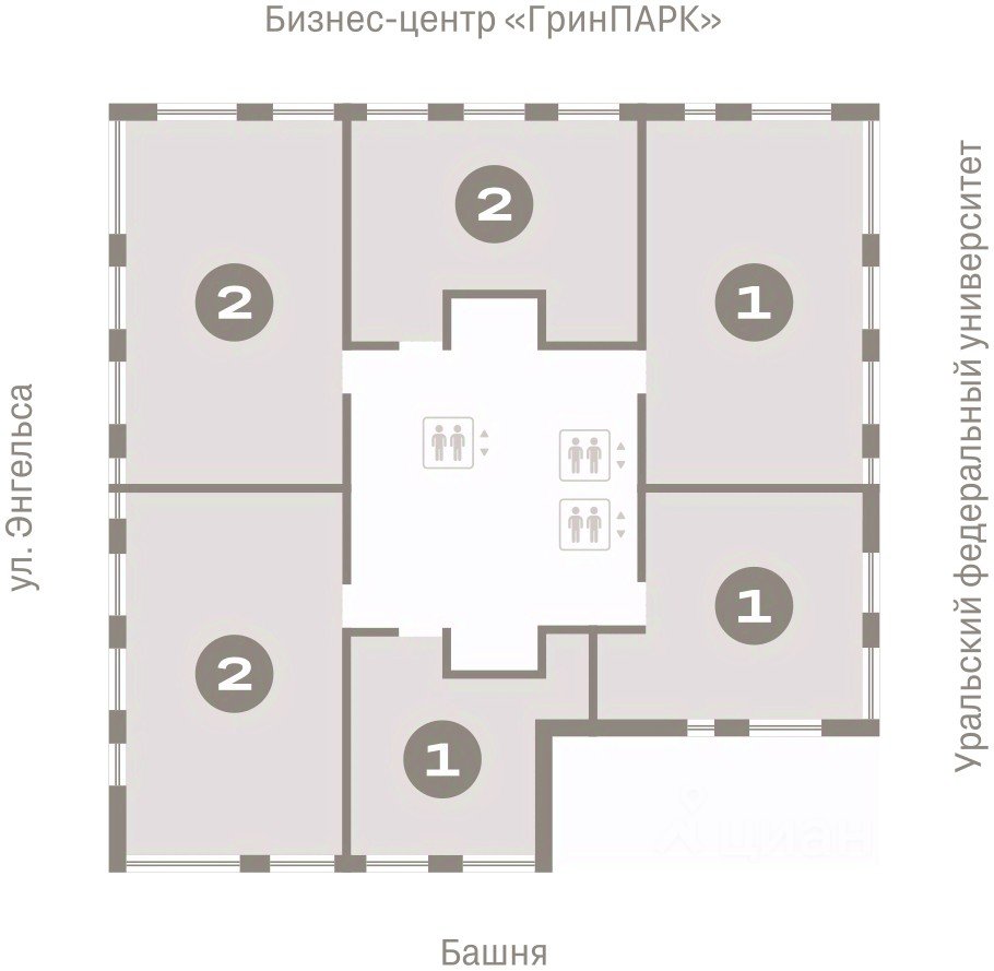 Свободной планировки кв. Свердловская область, Екатеринбург ул. Гоголя, 21 (108.3 м²)
