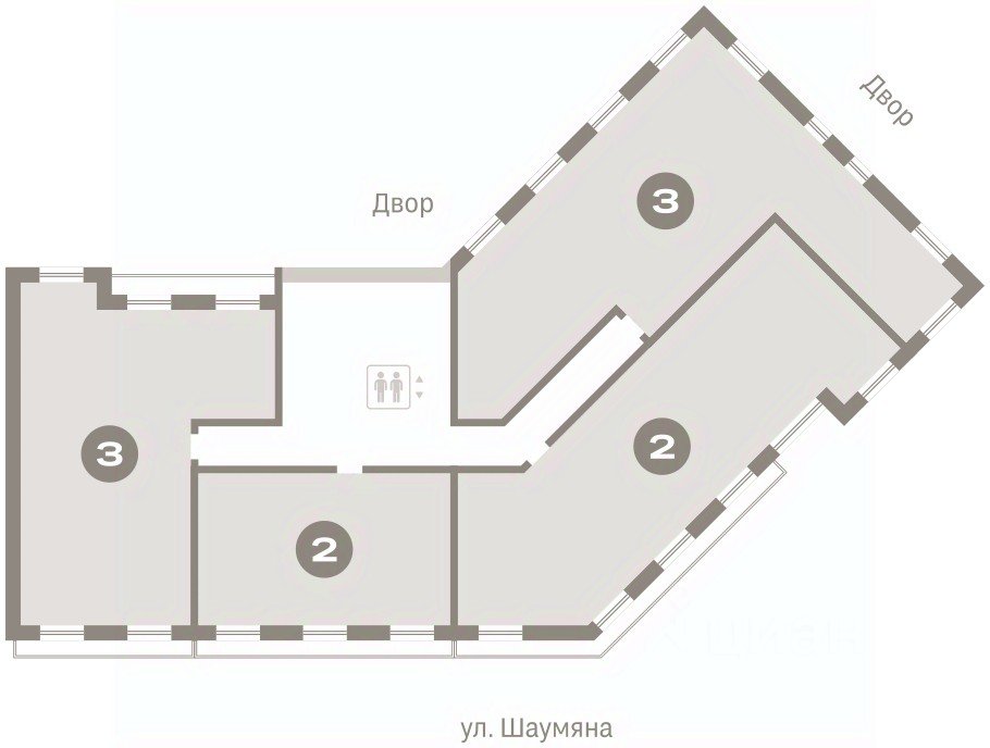 2-к кв. Свердловская область, Екатеринбург Юго-Западный жилрайон, Южные Кварталы жилой комплекс (166.5 м²)