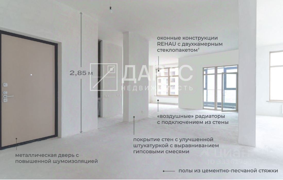 3-к кв. Свердловская область, Екатеринбург Никольский жилой комплекс (129.5 м²)