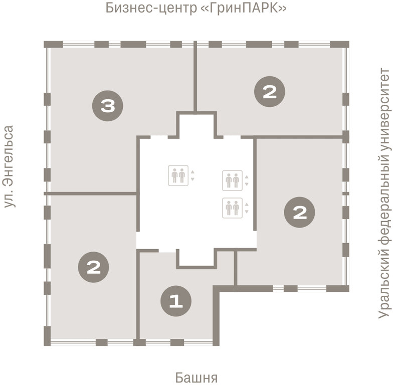 Квартира-студия: Екатеринбург, улица Гоголя, 21 (55.57 м²)
