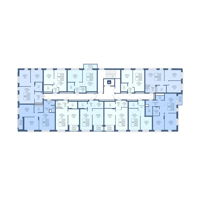 2-комнатная квартира: Екатеринбург, улица Энтузиастов, 18 (60.93 м²)