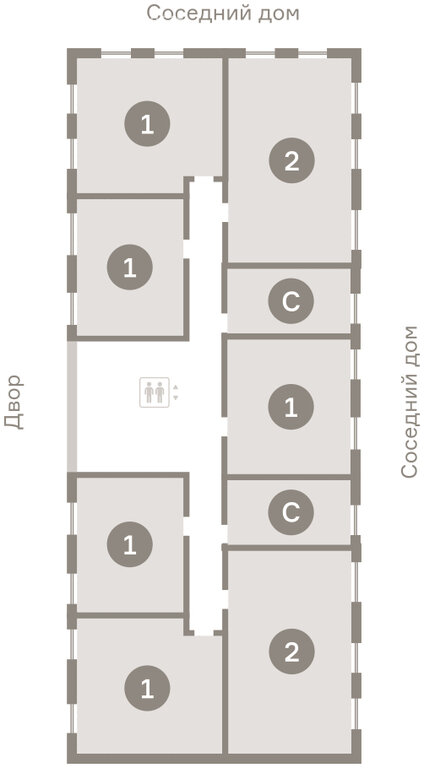 2-комнатная квартира: Екатеринбург, Благодатская улица, 15 (61.42 м²)