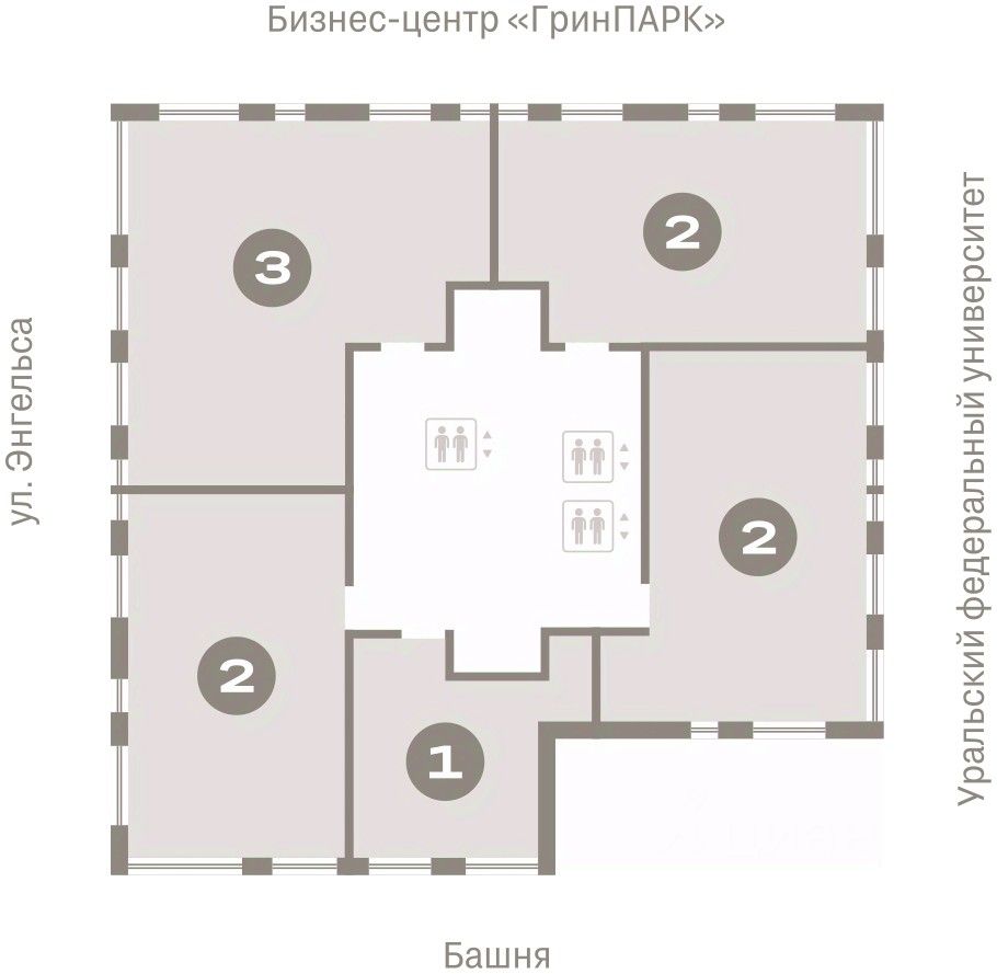 Свободной планировки кв. Свердловская область, Екатеринбург ул. Гоголя, 21 (107.35 м²)