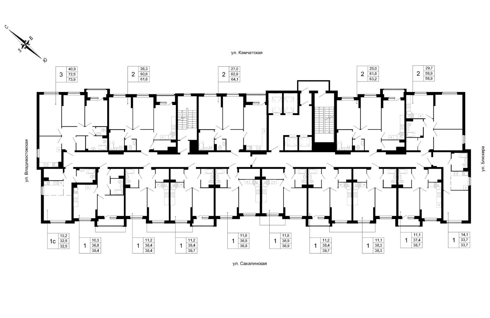 1-к кв. Свердловская область, Екатеринбург ул. Сахалинская, 22 (39.0 м²)