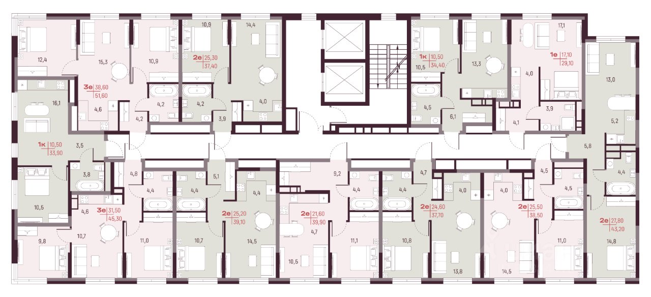 Студия Свердловская область, Екатеринбург ул. Академика Ландау, 13 (29.1 м²)