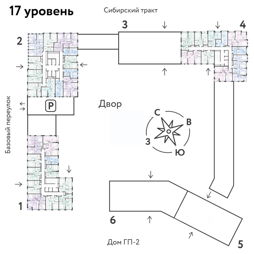 3-к кв. Свердловская область, Екатеринбург тракт Сибирский, 24А (58.86 м²)