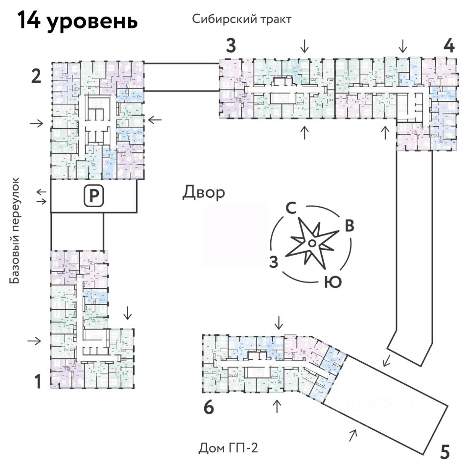 3-к кв. Свердловская область, Екатеринбург тракт Сибирский, 24А (56.56 м²)