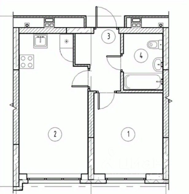 1-к кв. Свердловская область, Екатеринбург бул. Золотистый, 13 (37.2 м²)