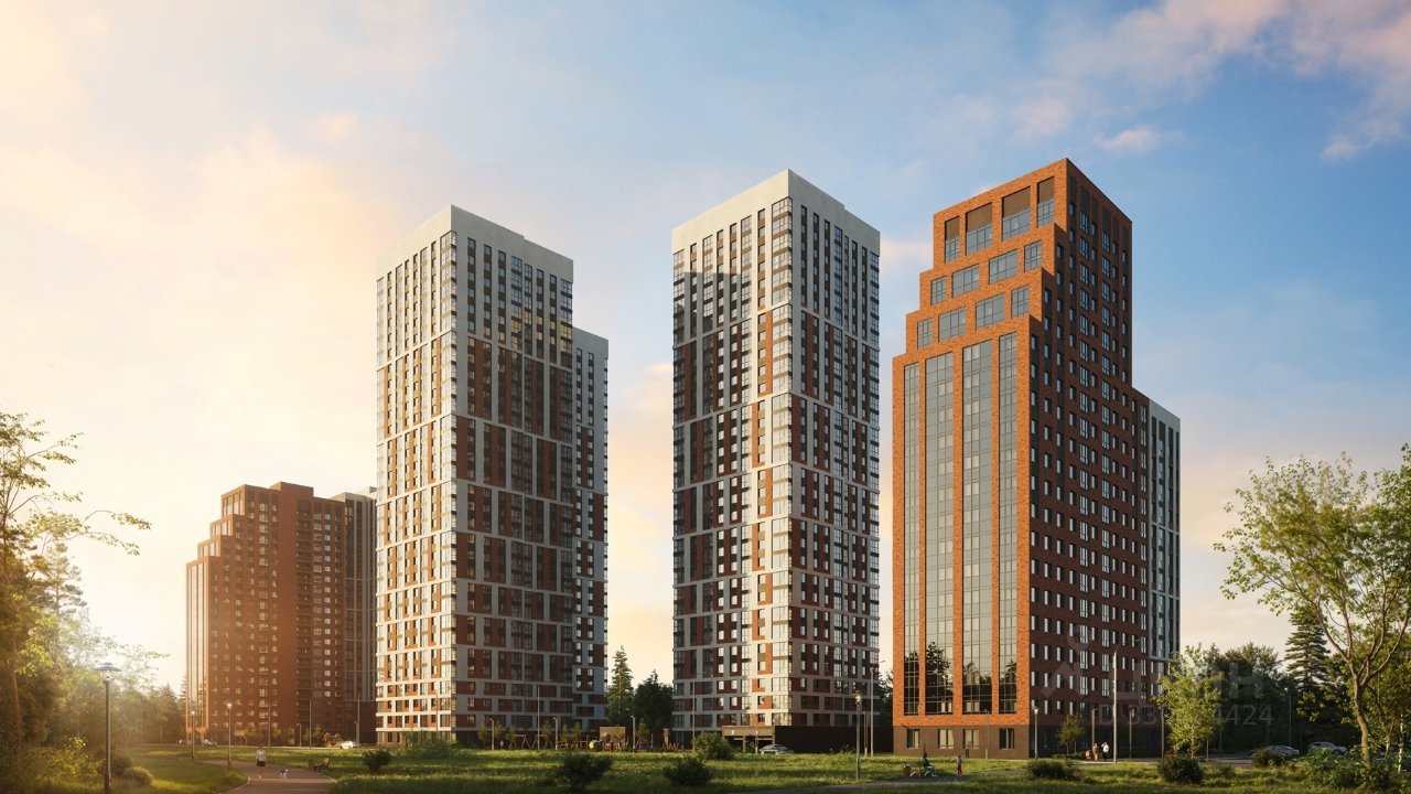 2-к кв. Свердловская область, Екатеринбург Пионерский жилрайон, Основинские кварталы жилой комплекс (57.7 м²)
