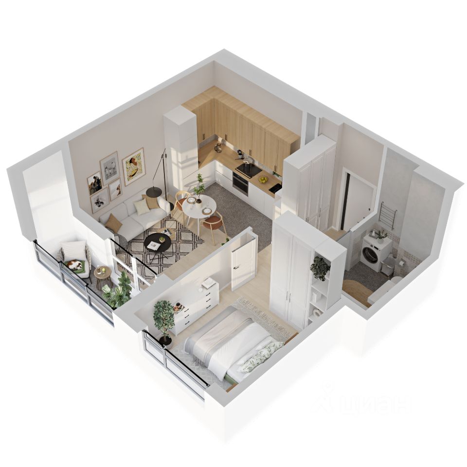 1-к кв. Свердловская область, Екатеринбург ул. Рябинина, 42 (36.78 м²)