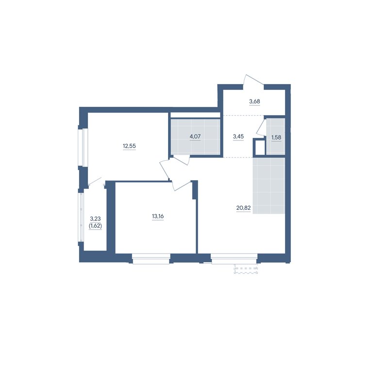 2-комнатная квартира: Екатеринбург, улица Энтузиастов, 18 (60.93 м²)