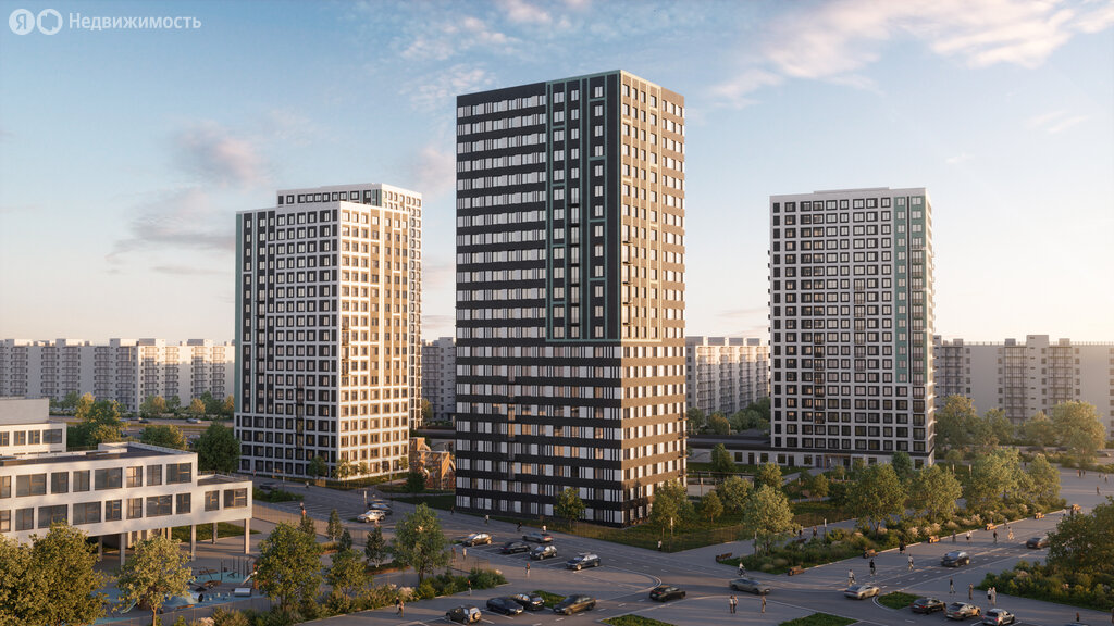 1-комнатная квартира: Екатеринбург, микрорайон Академический, 20-й квартал, ЖК Прогресс Академический (31.72 м²)