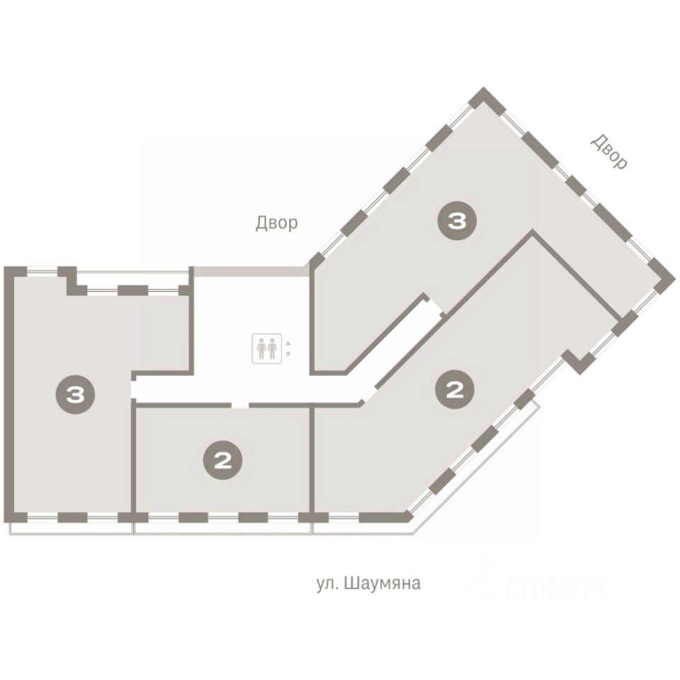 3-к кв. Свердловская область, Екатеринбург ул. Шаумяна, 20 (209.3 м²)