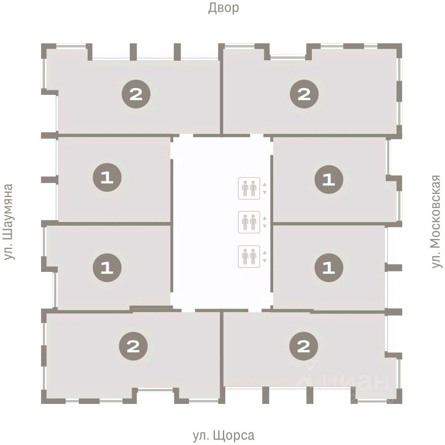 2-к кв. Свердловская область, Екатеринбург ул. Шаумяна, 20 (81.3 м²)